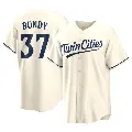 Men's No.37 Dylan Bundy Minnesota Twins Cream Replica Alternate Jersey