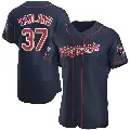 Men's No.37 Louis Varland Minnesota Twins Navy Authentic Alternate 60th Season Jersey