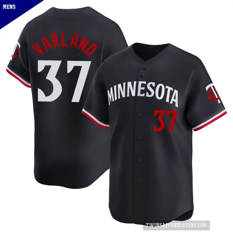 Men's No.37 Louis Varland Minnesota Twins Navy Limited Alternate Jersey
