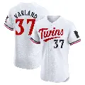 Men's No.37 Louis Varland Minnesota Twins White Elite Home Jersey