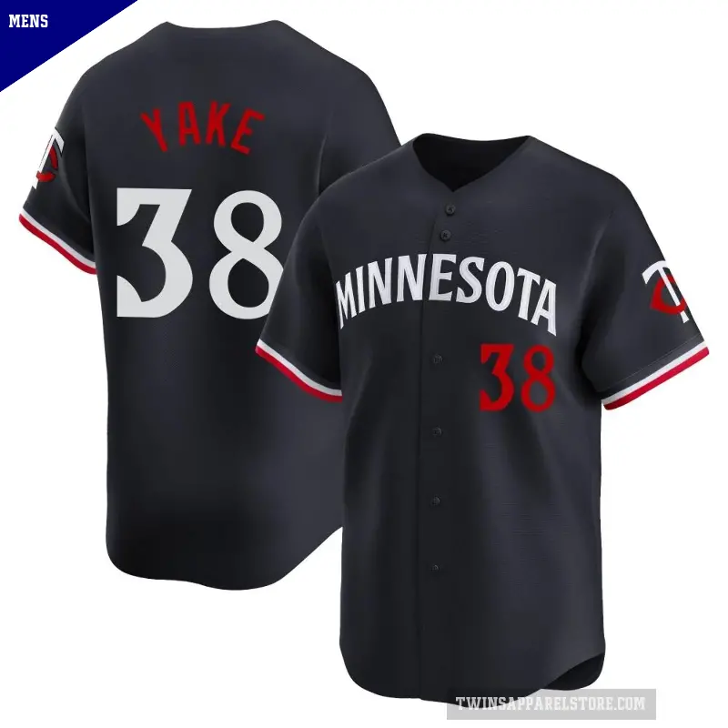 Men's No.38 Ernie Yake Minnesota Twins Navy Limited Alternate Jersey