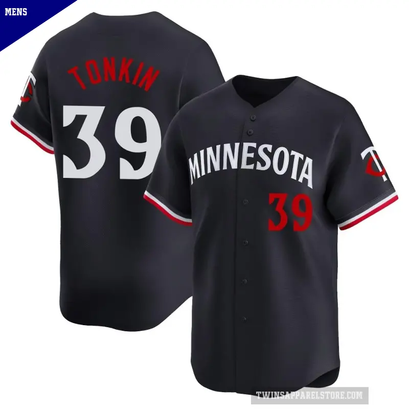 Men's No.39 Michael Tonkin Minnesota Twins Navy Limited Alternate Jersey