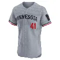 Men's No.41 Joe Ryan Minnesota Twins Gray Elite Road Jersey