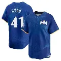 Men's No.41 Joe Ryan Minnesota Twins Royal Limited 2024 City Connect Jersey