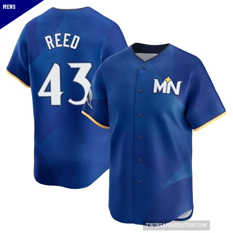 Men's No.43 Addison Reed Minnesota Twins Royal Limited 2024 City Connect Jersey