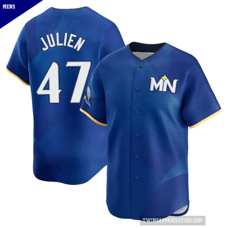 Men's No.47 Edouard Julien Minnesota Twins Royal Limited 2024 City Connect Jersey
