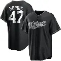 Men's No.47 Jack Morris Minnesota Twins Black/White Replica Jersey