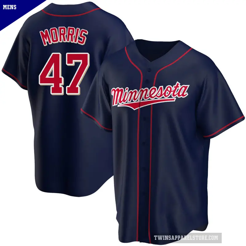 Men's No.47 Jack Morris Minnesota Twins Navy Replica Alternate Team Jersey