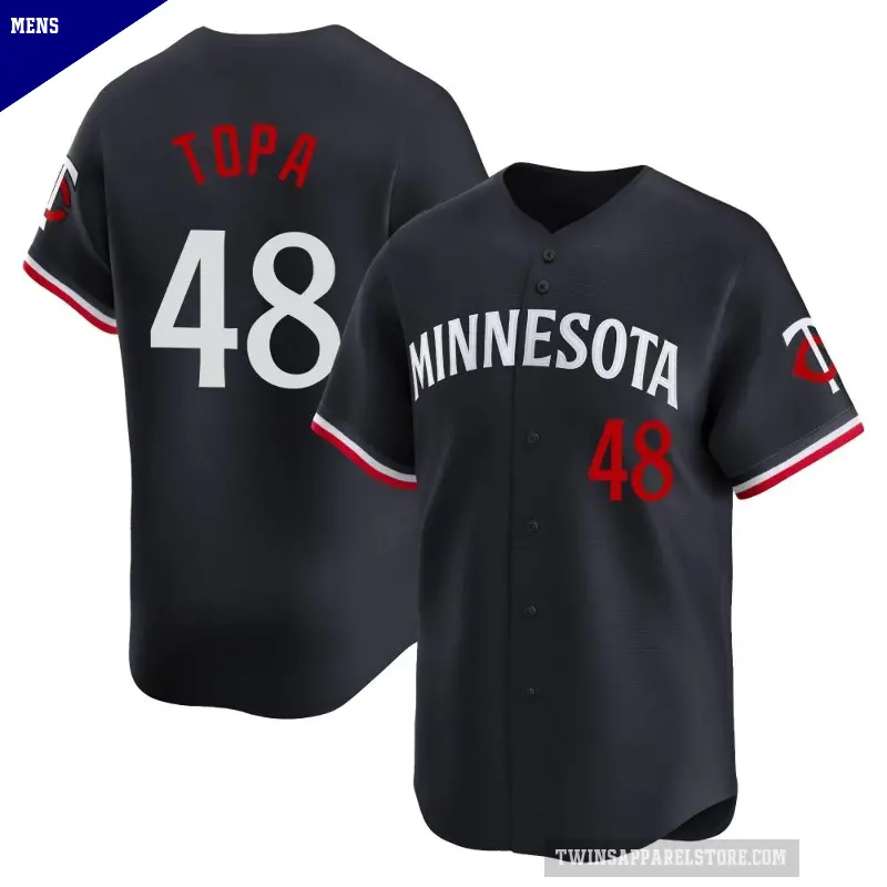 Men's No.48 Justin Topa Minnesota Twins Navy Limited Alternate Jersey
