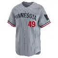 Men's No.49 Pablo Lopez Minnesota Twins Gray Limited Road Jersey