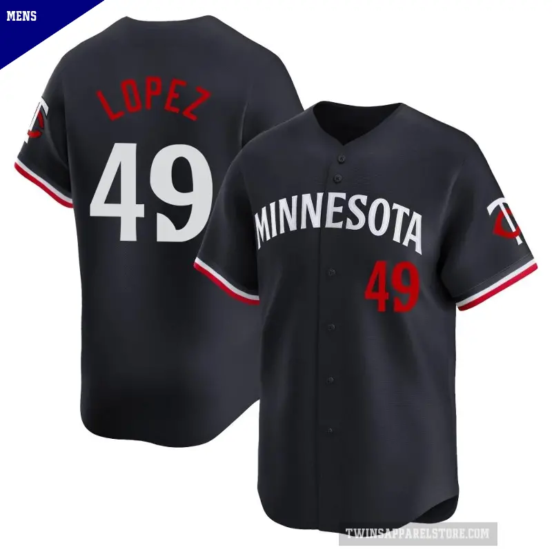 Men's No.49 Pablo Lopez Minnesota Twins Navy Limited Alternate Jersey