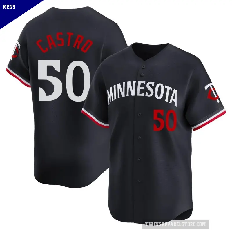Men's No.50 Willi Castro Minnesota Twins Navy Limited Alternate Jersey