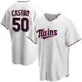 Men's No.50 Willi Castro Minnesota Twins White Replica Home Jersey
