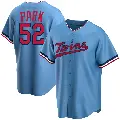 Men's No.52 Byung-Ho Park Minnesota Twins Light Blue Replica Alternate Jersey