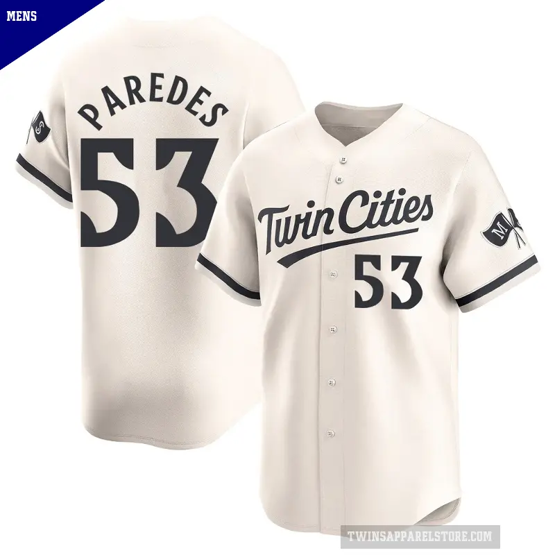 Men's No.53 Mike Paredes Minnesota Twins Cream Limited Alternate Jersey