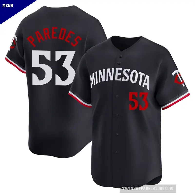 Men's No.53 Mike Paredes Minnesota Twins Navy Limited Alternate Jersey