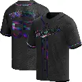 Men's No.55 Kody Funderburk Minnesota Twins Black Replica Holographic Alternate Jersey