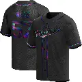 Men's No.57 Zack Weiss Minnesota Twins Black Replica Holographic Alternate Jersey