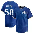 Men's No.58 David Festa Minnesota Twins Royal Limited 2024 City Connect Jersey