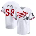 Men's No.58 David Festa Minnesota Twins White Limited Home Jersey