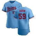 Men's No.59 Jhoan Duran Minnesota Twins Light Blue Authentic Alternate Jersey