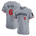 Men's No.6 Tony Oliva Minnesota Twins Gray Elite Road Jersey