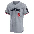 Men's No.6 Tony Oliva Minnesota Twins Gray Elite Road Jersey