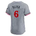 Men's No.6 Tony Oliva Minnesota Twins Gray Elite Road Jersey