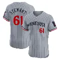 Men's No.61 Brock Stewart Minnesota Twins Gray Elite Road Jersey