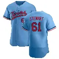 Men's No.61 Brock Stewart Minnesota Twins Light Blue Authentic Alternate Jersey