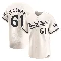 Men's No.61 Cody Stashak Minnesota Twins Cream Limited Alternate Jersey