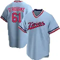 Men's No.61 Ryan O'Rourke Minnesota Twins Light Blue Replica Road Cooperstown Collection Jersey
