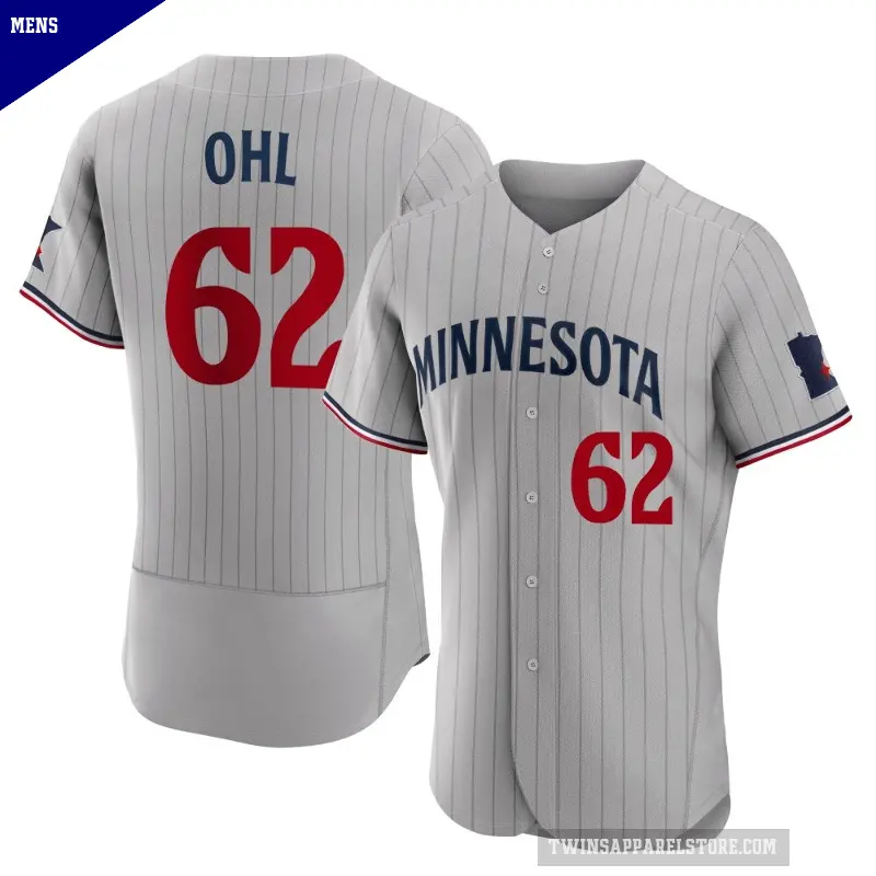 Men's No.62 Pierson Ohl Minnesota Twins Gray Authentic Road Jersey