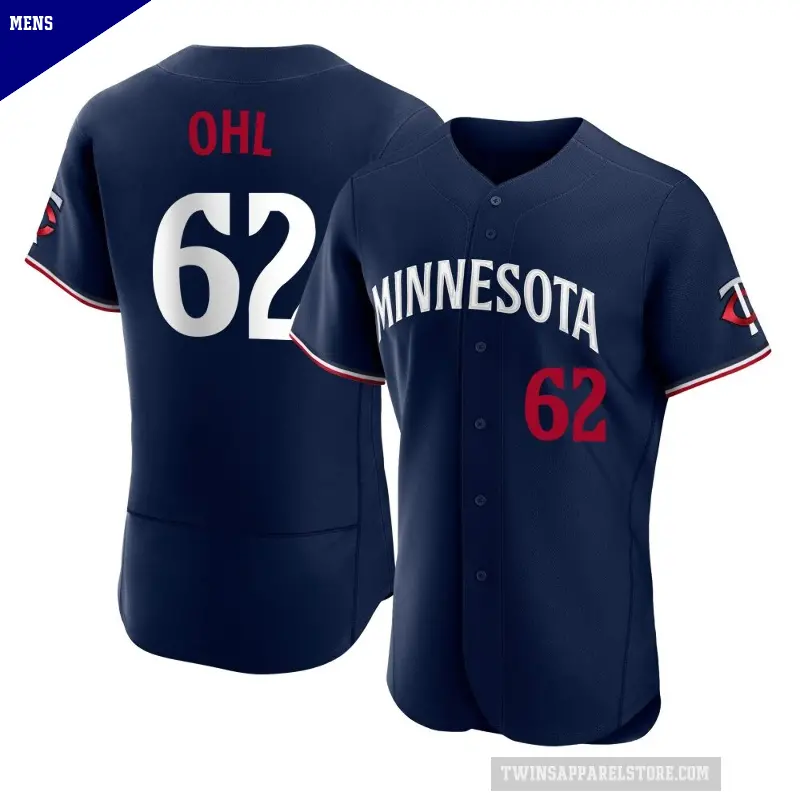 Men's No.62 Pierson Ohl Minnesota Twins Navy Authentic Alternate Jersey