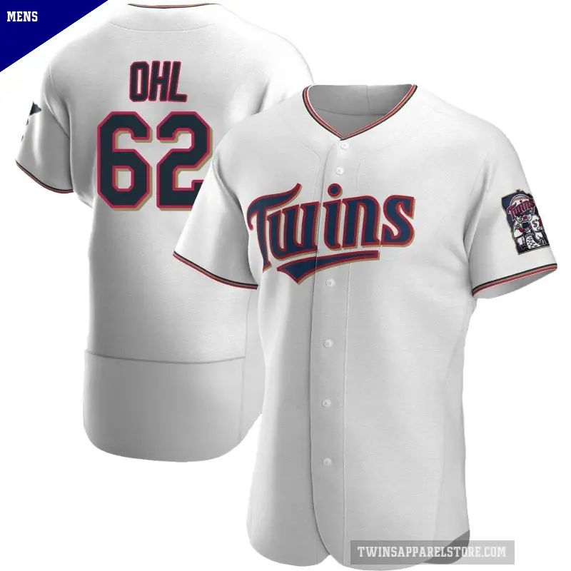 Men's No.62 Pierson Ohl Minnesota Twins White Authentic Home Jersey