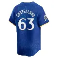 Men's No.63 Eiberson Castellano Minnesota Twins Royal Limited 2024 City Connect Jersey
