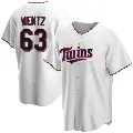 Men's No.63 Joey Wentz Minnesota Twins White Replica Home Jersey