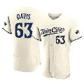 Men's No.63 Noah Davis Minnesota Twins Cream Authentic Alternate 2023 Jersey