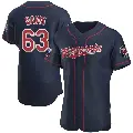 Men's No.63 Noah Davis Minnesota Twins Navy Authentic Alternate 60th Season Jersey