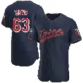 Men's No.63 Noah Davis Minnesota Twins Navy Authentic Alternate 60th Season Team Jersey