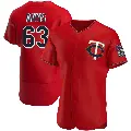 Men's No.63 Noah Davis Minnesota Twins Red Authentic Alternate Jersey