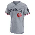 Men's No.68 Randy Dobnak Minnesota Twins Gray Elite Road Jersey