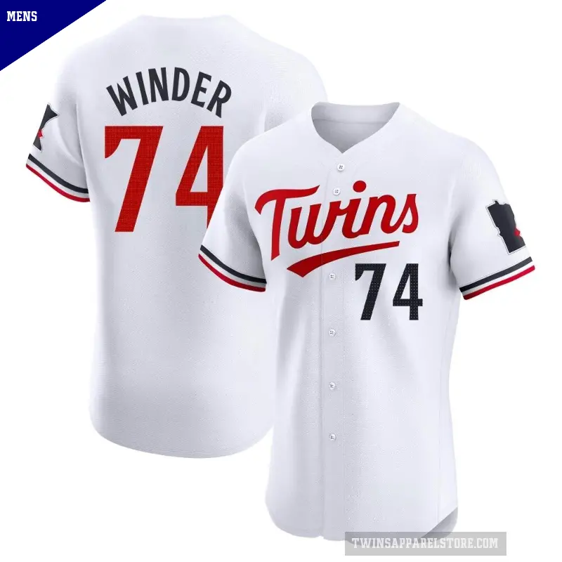 Men's No.74 Josh Winder Minnesota Twins White Elite Home Jersey