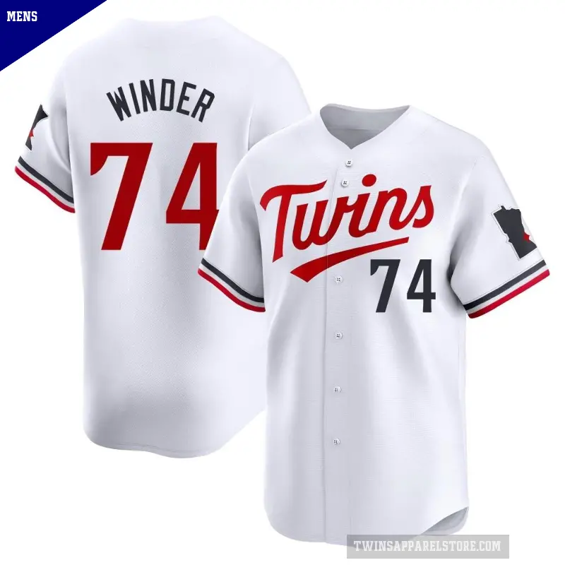 Men's No.74 Josh Winder Minnesota Twins White Limited Home Jersey