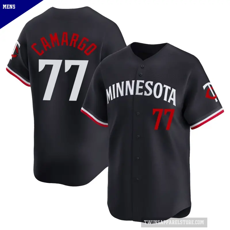 Men's No.77 Jair Camargo Minnesota Twins Navy Limited Alternate Jersey