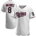 Men's No.8 Christian Vazquez Minnesota Twins White Authentic Home Jersey