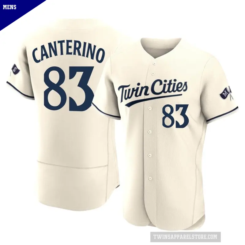 Men's No.83 Matt Canterino Minnesota Twins Cream Authentic Alternate 2023 Jersey