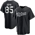 Men's No.85 Marco Raya Minnesota Twins Black/White Replica Jersey