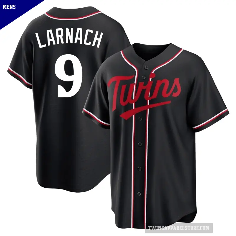 Men's No.9 Trevor Larnach Minnesota Twins Black Replica Fashion Out Jersey