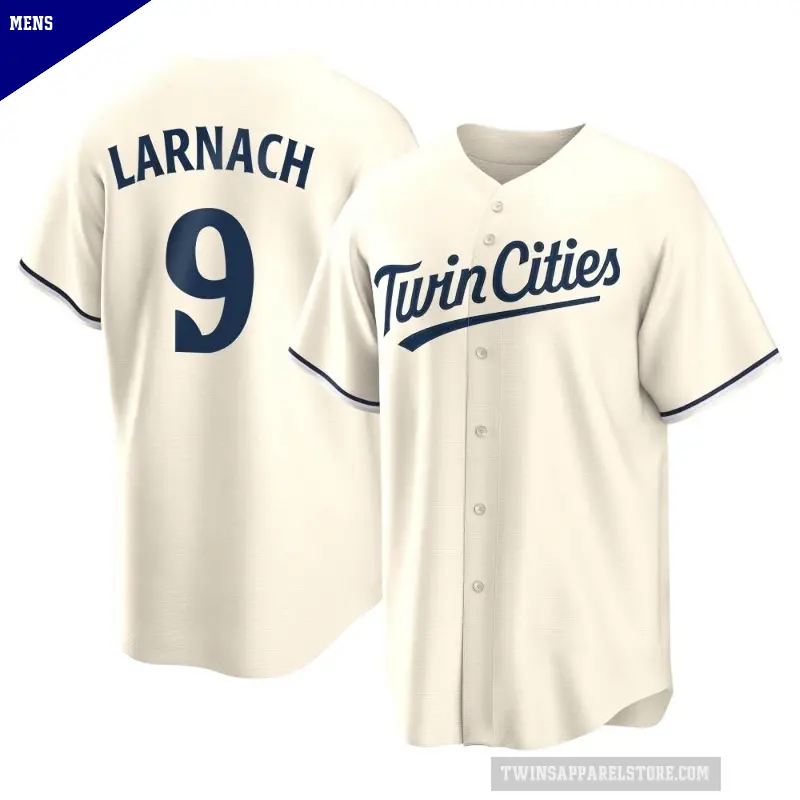 Men's No.9 Trevor Larnach Minnesota Twins Cream Replica Alternate Jersey